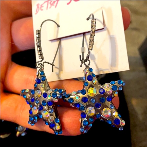 Betsey Johnson earrings celestial star - Picture 3 of 6